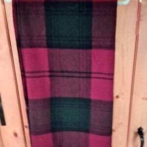 Burns Country red plaid 100% wool throw blanket made in Scotland